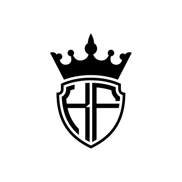 KF monograma logotipo diseño carta texto nombre símbolo monocromo logotipo alfabeto carácter simple logotipo