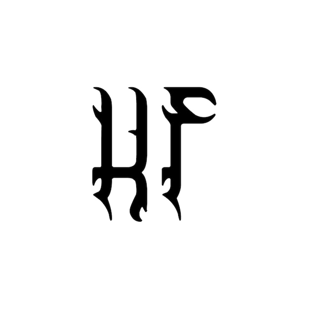 KF monograma logotipo diseño carta texto nombre símbolo monocromo logotipo alfabeto carácter simple logotipo