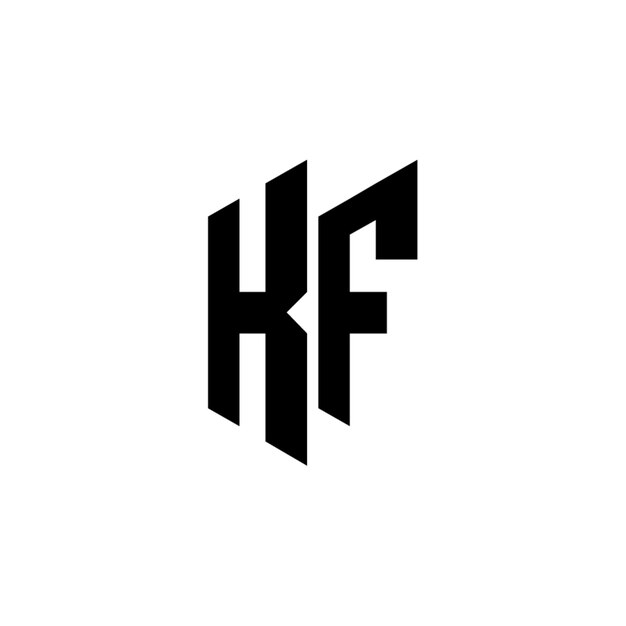 KF monograma logotipo diseño carta texto nombre símbolo monocromo logotipo alfabeto carácter simple logotipo