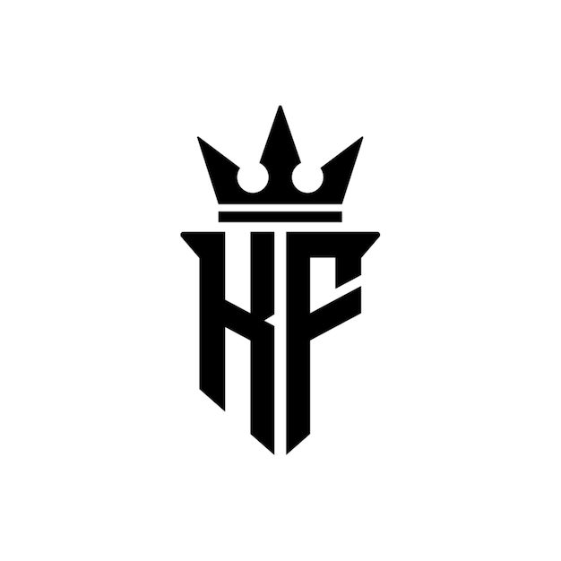 KF monograma logotipo diseño carta texto nombre símbolo monocromo logotipo alfabeto carácter simple logotipo