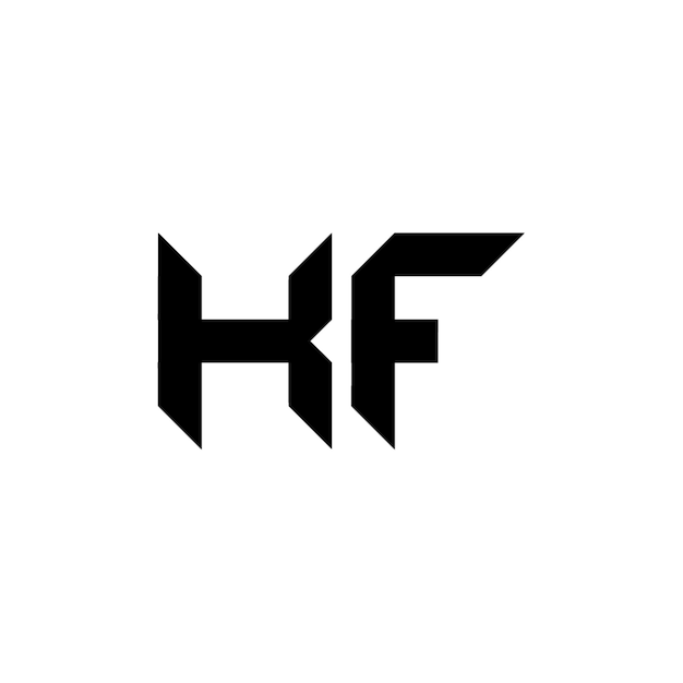 KF monograma logotipo diseño carta texto nombre símbolo monocromo logotipo alfabeto carácter simple logotipo
