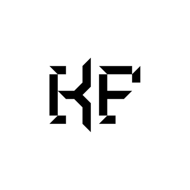 KF monograma logotipo diseño carta texto nombre símbolo monocromo logotipo alfabeto carácter simple logotipo
