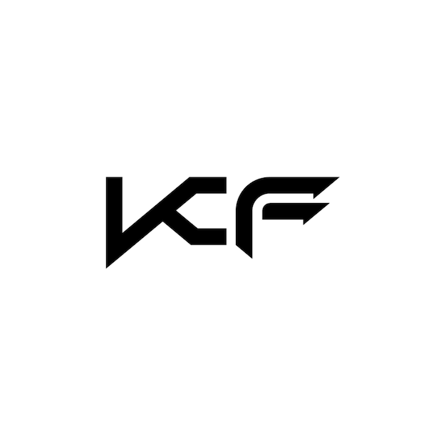 KF monograma logotipo diseño carta texto nombre símbolo monocromo logotipo alfabeto carácter simple logotipo