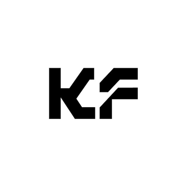 KF monograma logotipo diseño carta texto nombre símbolo monocromo logotipo alfabeto carácter simple logotipo