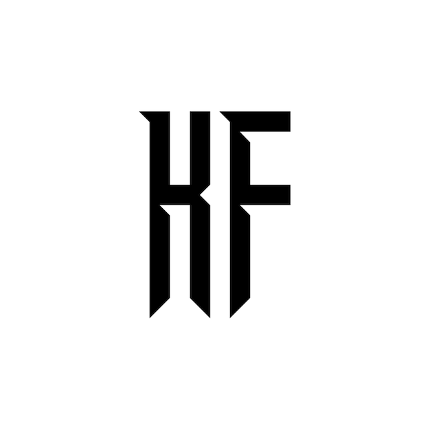 KF monograma logotipo diseño carta texto nombre símbolo monocromo logotipo alfabeto carácter simple logotipo