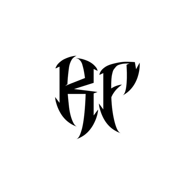 KF monograma logotipo diseño carta texto nombre símbolo monocromo logotipo alfabeto carácter simple logotipo