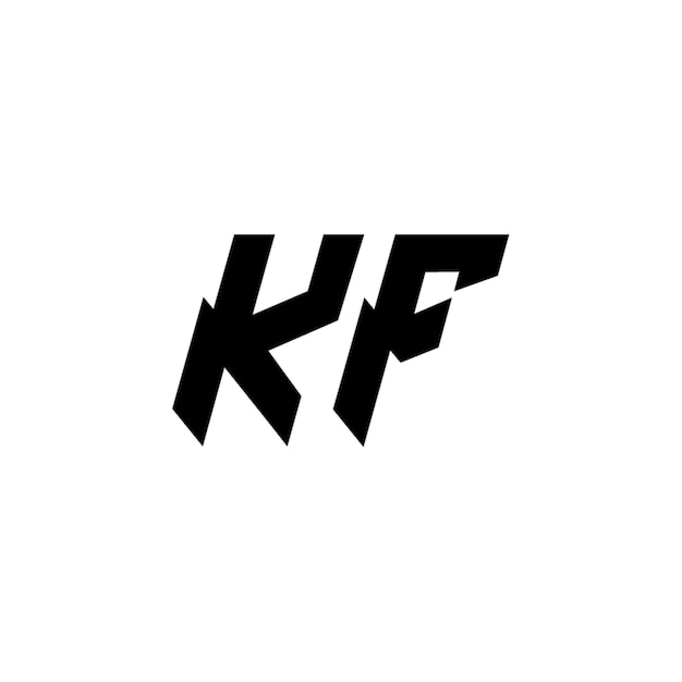 KF monograma logotipo diseño carta texto nombre símbolo monocromo logotipo alfabeto carácter simple logotipo