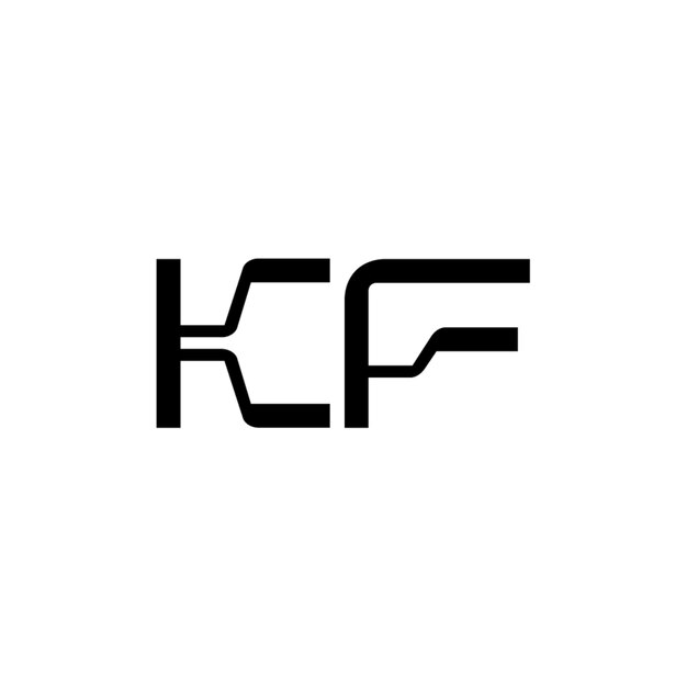 KF monograma logotipo diseño carta texto nombre símbolo monocromo logotipo alfabeto carácter simple logotipo