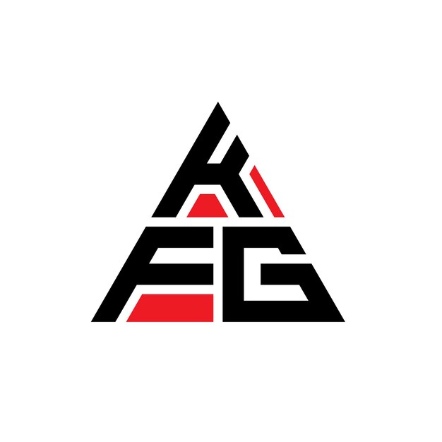 KFG triángulo diseño de la letra del logotipo con forma de triángulo KFG diseño del logotipo triángulo monograma KFG modelo de logotipo vectorial triángulo con color rojo KFG logotipo triangular sencillo elegante y lujoso logotipo