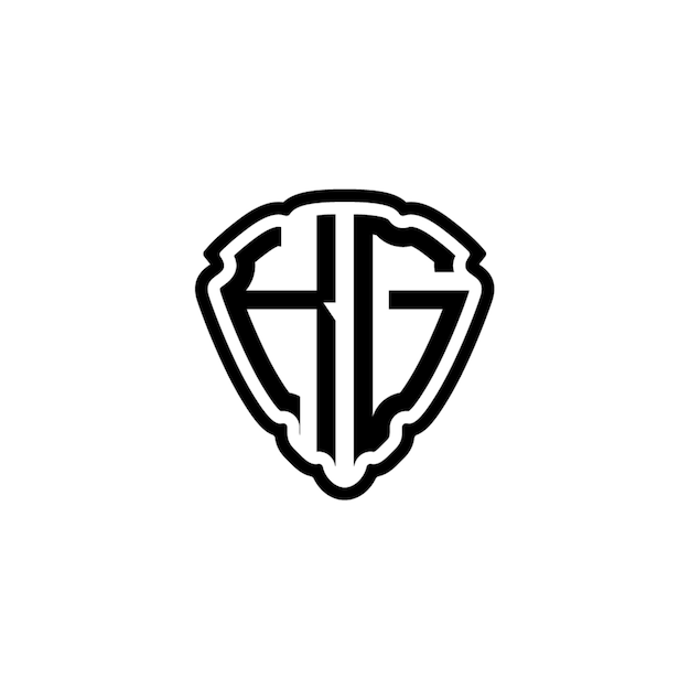 KG monograma diseño del logotipo letra texto nombre símbolo monocromático logotipo alfabeto carácter logotipo simple