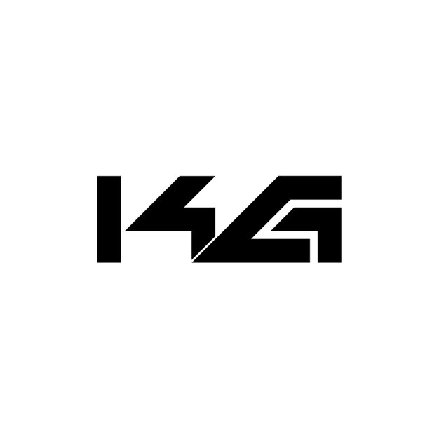 KG monograma diseño del logotipo letra texto nombre símbolo monocromático logotipo alfabeto carácter logotipo simple