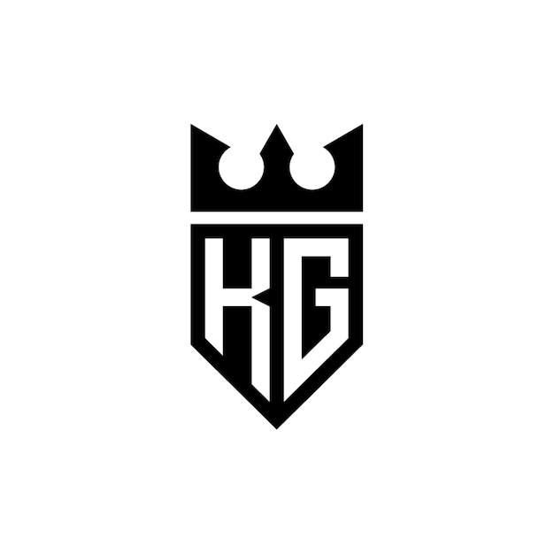 KG monograma diseño del logotipo letra texto nombre símbolo monocromático logotipo alfabeto carácter logotipo simple