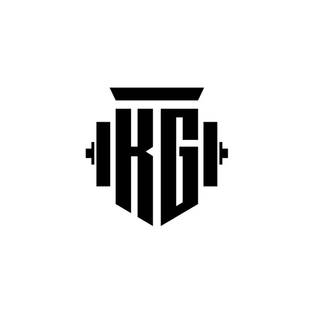 KG monograma diseño del logotipo letra texto nombre símbolo monocromático logotipo alfabeto carácter logotipo simple