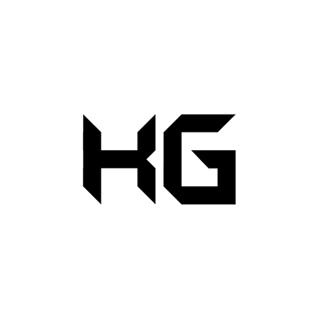 KG monograma diseño del logotipo letra texto nombre símbolo monocromático logotipo alfabeto carácter logotipo simple
