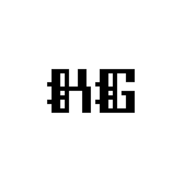 KG monograma diseño del logotipo letra texto nombre símbolo monocromático logotipo alfabeto carácter logotipo simple
