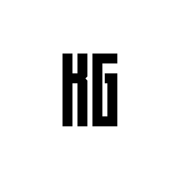 KG monograma diseño del logotipo letra texto nombre símbolo monocromático logotipo alfabeto carácter logotipo simple