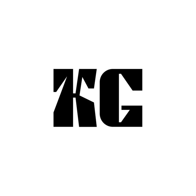 KG monograma diseño del logotipo letra texto nombre símbolo monocromático logotipo alfabeto carácter logotipo simple