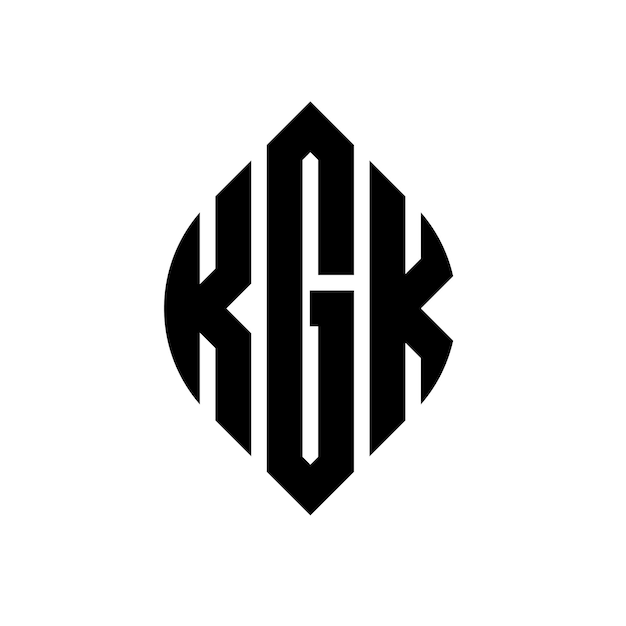 KGK diseño de logotipo de letras circulares con forma de círculo y elipse KGK letras elípticas con estilo tipográfico Las tres iniciales forman un logotipo de círculo KGK emblema de círculo Monograma abstracto letra marca vector
