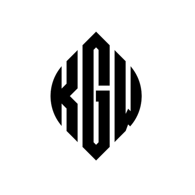 KGW diseño de logotipo de letras circulares con forma de círculo y ...