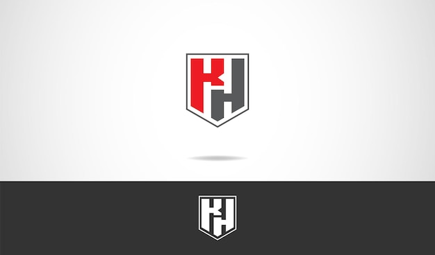 KH Monogram Letter Diseño de logotipo hecho a mano