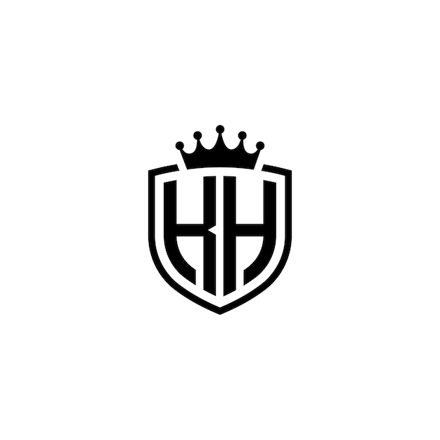 KH monograma logotipo diseño carta texto nombre símbolo monocromo logotipo alfabeto carácter simple logotipo
