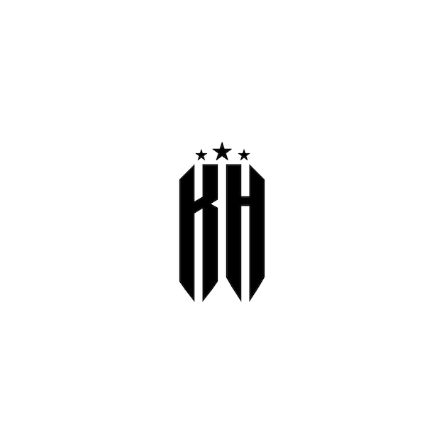 KH monograma logotipo diseño carta texto nombre símbolo monocromo logotipo alfabeto carácter simple logotipo