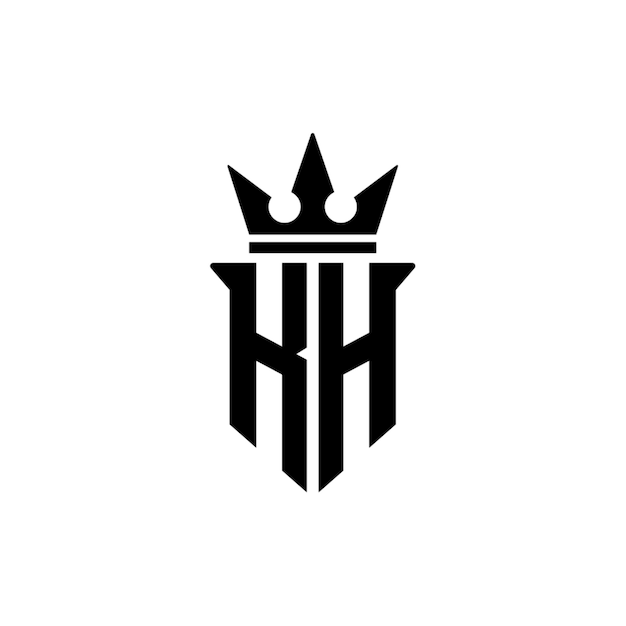 KH monograma logotipo diseño carta texto nombre símbolo monocromo logotipo alfabeto carácter simple logotipo