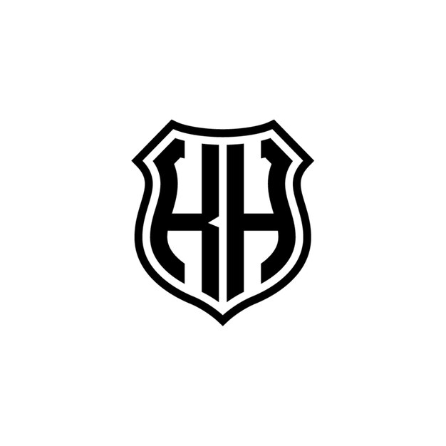 KH monograma logotipo diseño carta texto nombre símbolo monocromo logotipo alfabeto carácter simple logotipo