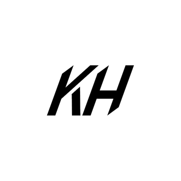 KH monograma logotipo diseño carta texto nombre símbolo monocromo logotipo alfabeto carácter simple logotipo