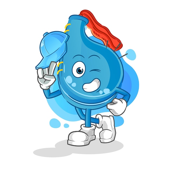 Kick pad joven personaje de dibujos animados