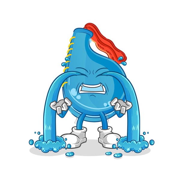 Kick pad llorando ilustración. vector de personaje