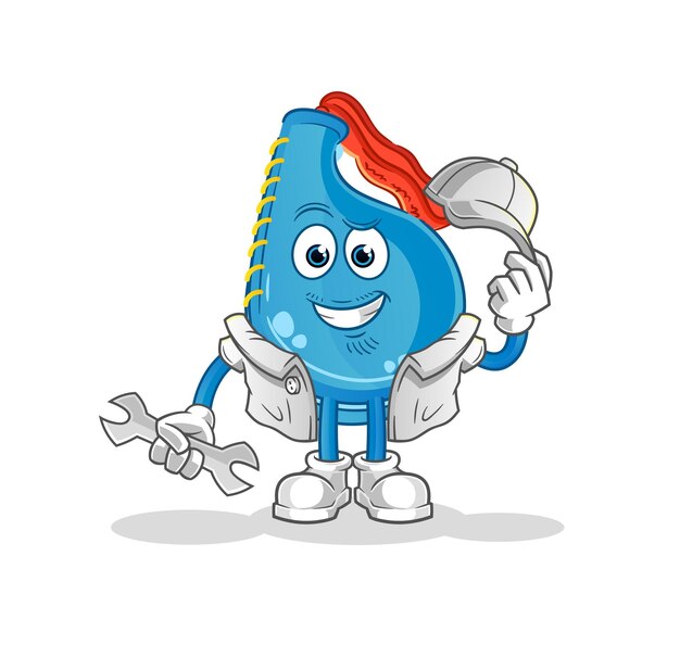 Kick pad mecánico dibujos animados dibujos animados mascota vector