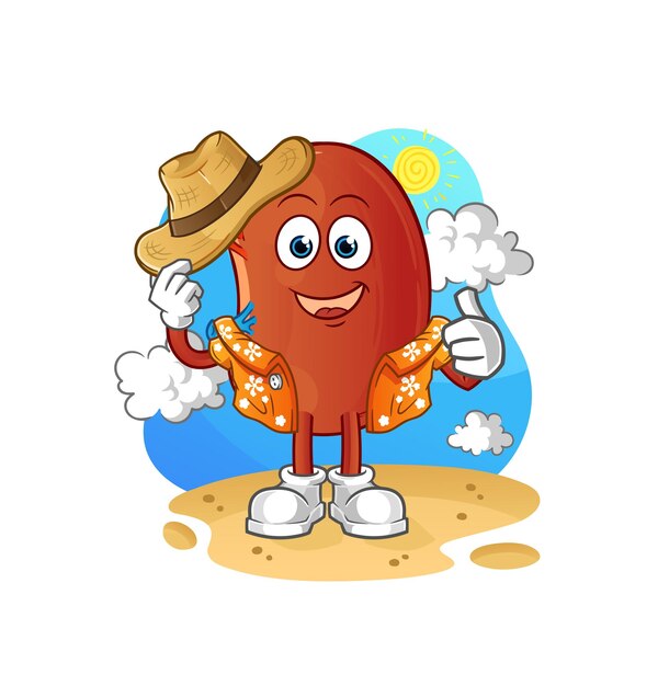 Kidney se va de vacaciones mascota de dibujos animados