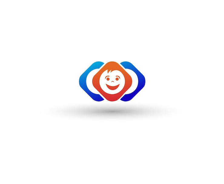 Vector kids fun logo colorido kids play logo vector