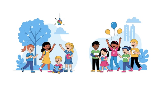 Kids having fun at a party