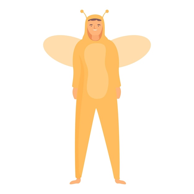 Vector kigurumi abeja icono dibujos animados vector fiesta animal disfraz vestido