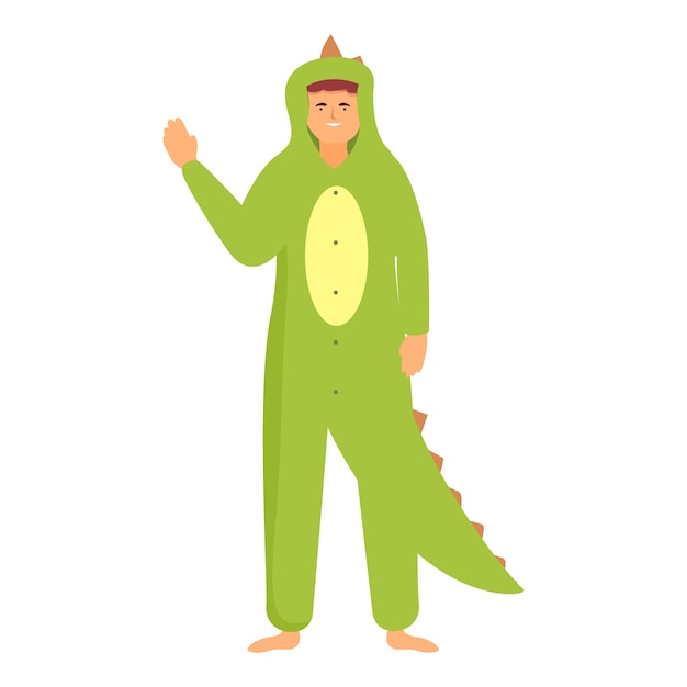 Vector kigurumi cocodrilo icono dibujos animados vector animal de fiesta disfraz amigo