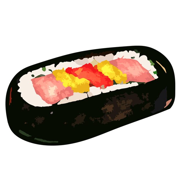 Kimbap coreano comida coreana rollo sushi comida japonesa comida japonesa arroz algas verduras