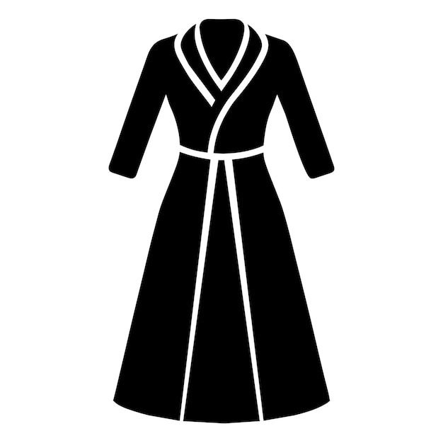 un kimono negro y blanco con un cuello blanco en él