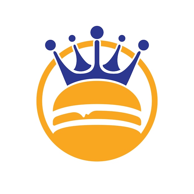 King Burger vector logo diseño Burger con corona icono logo concepto