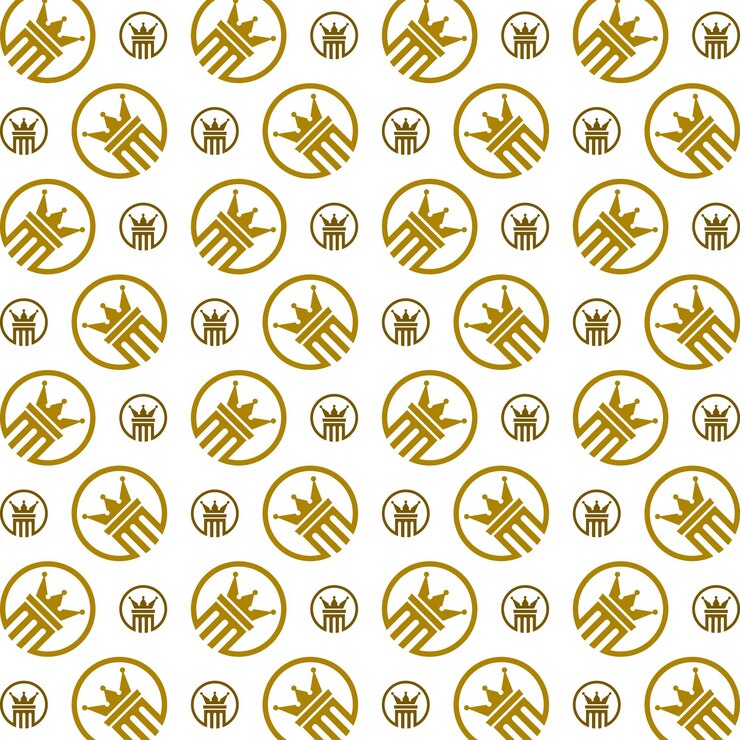Vector king justice especial diseño de fondo de ilustración vectorial de patrón repetitivo multicolor de moda