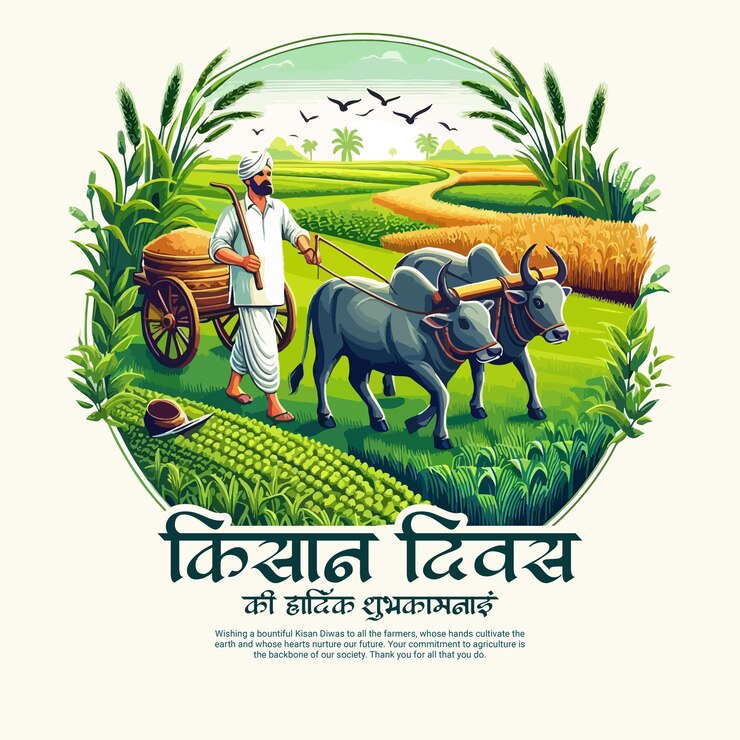 Kisan Diwas y el Día Nacional de los Agricultores con la celebración del día de Khedut en las redes sociales