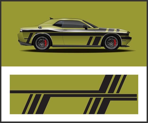 kit de envoltura de coche Vector y envoltura de vinilo de coche