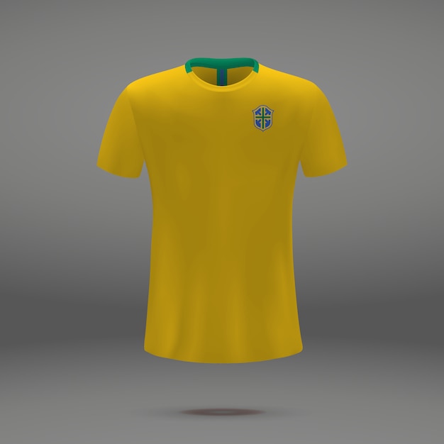 Kit de fútbol de brasil, camiseta de plantilla para camiseta de