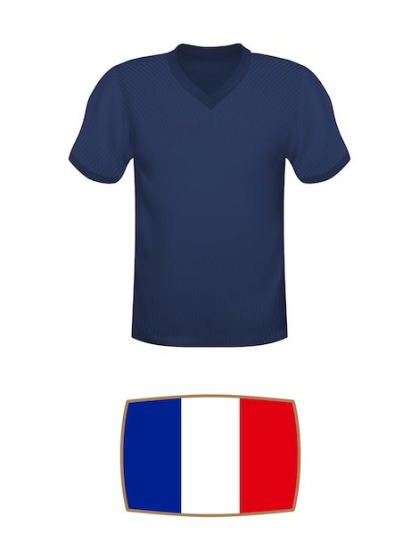 Kit de fútbol de camiseta de francia torneo mundial de fútbol 2022 camiseta nacional y bandera del equipo de fútbol