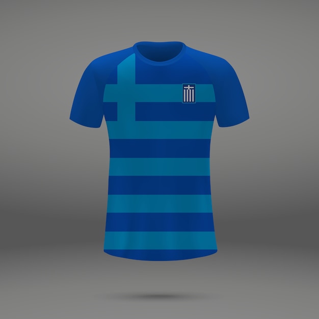 Kit de fútbol de grecia, plantilla de camiseta para camiseta de fútbol.