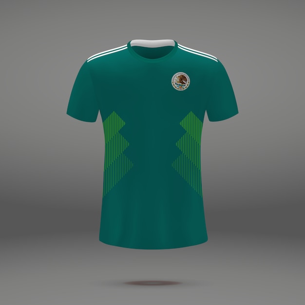 Kit de fútbol de méxico, plantilla de camiseta para camiseta de fútbol.