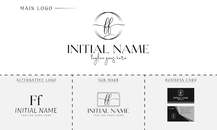 a y a Kit inicial de marca LuxuryPremium Logotipo vectorial