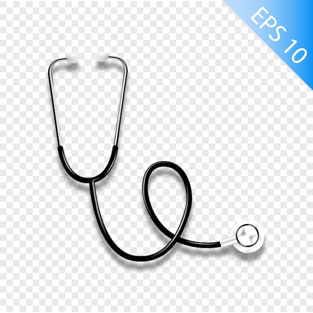 kit médico estetoscopio editable vista superior equipo de elementos realistas