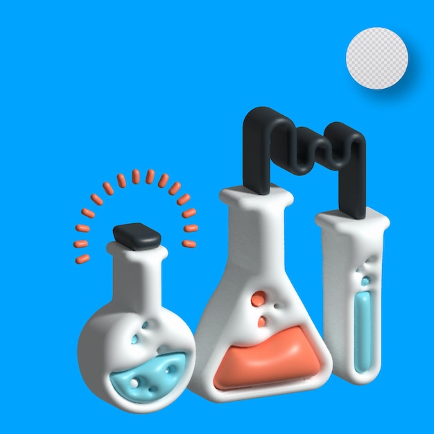 Vector kit de química 3d